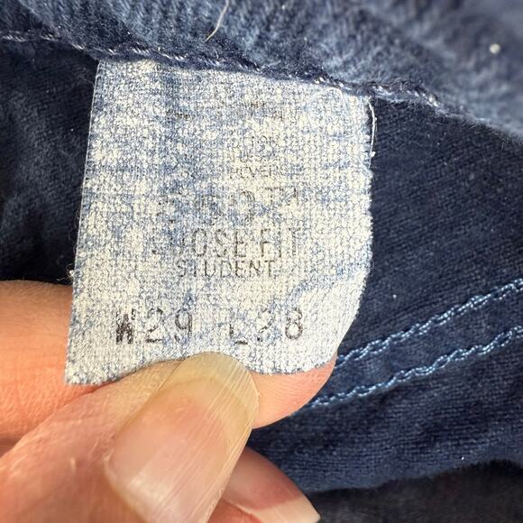 Levi's 560 Jeans Men's 29x28 Indigo Blue Orange Tag Loose Fit Vintage Made in US - Picture 8 of 15